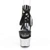 Pleaser - ADORE70014LG Sandale à bride à la cheville, Pole dance chaussures - Chaussures de pole dance - Noir/Couleur argent Product image